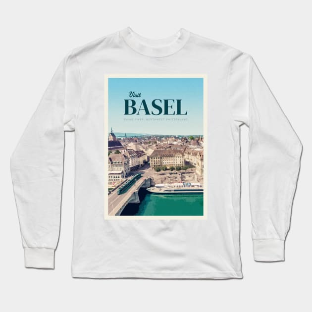 Visit Basel Long Sleeve T-Shirt by Mercury Club